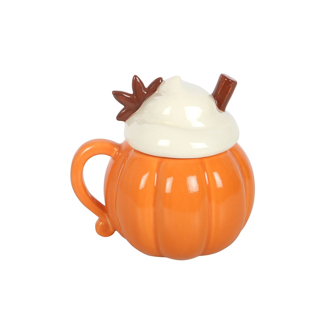 Pumpkin Cream Lidded Mug-1