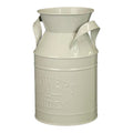 Grey Flowers And Garden Zinc Milk Churn 9.5cm D11cm H18cm With Pvc Liner-0