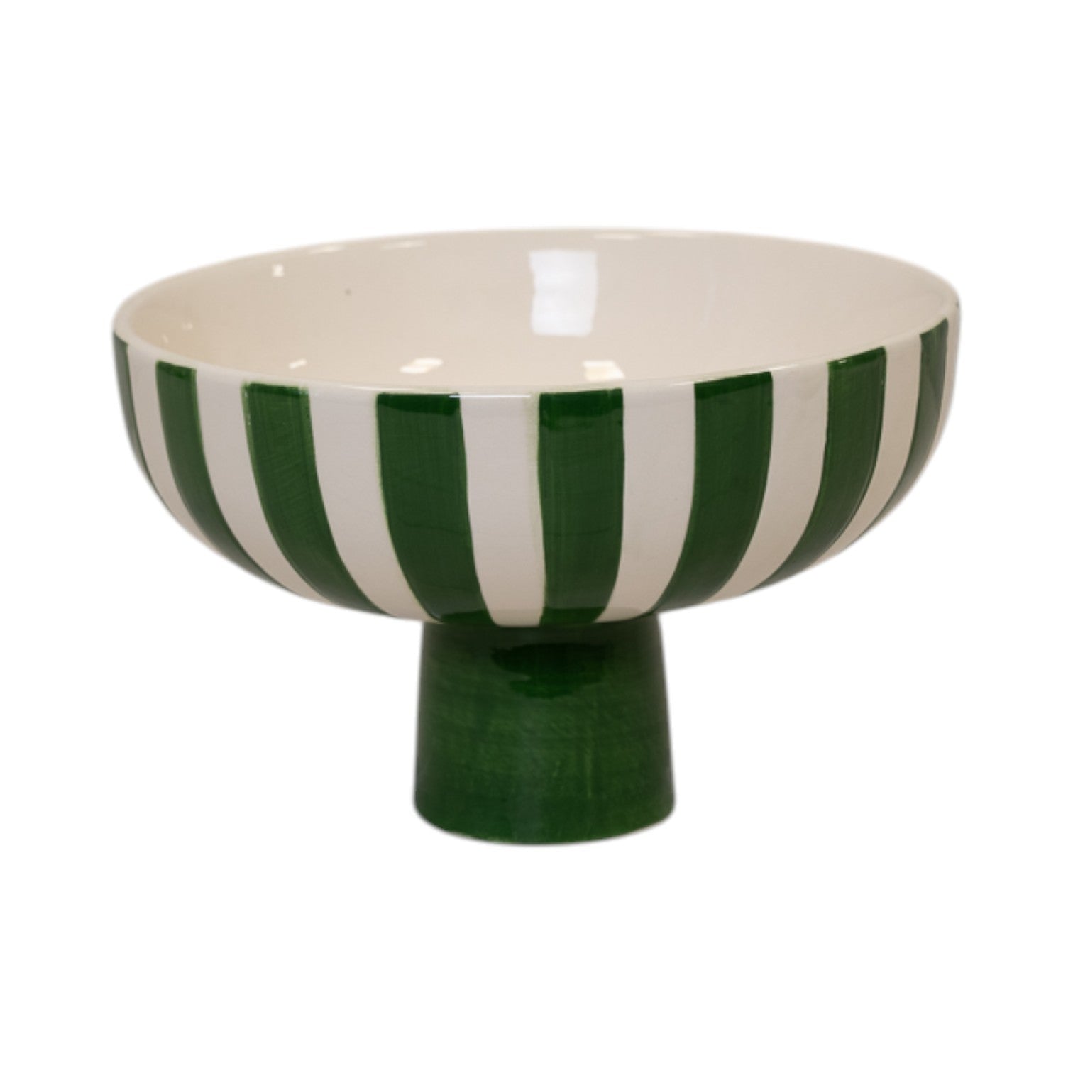 Green and White Ceramic Bowl Decor.-0