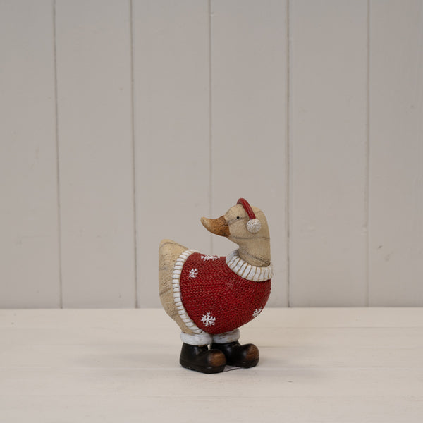 The Cosy Christmas Duck Figurine-1